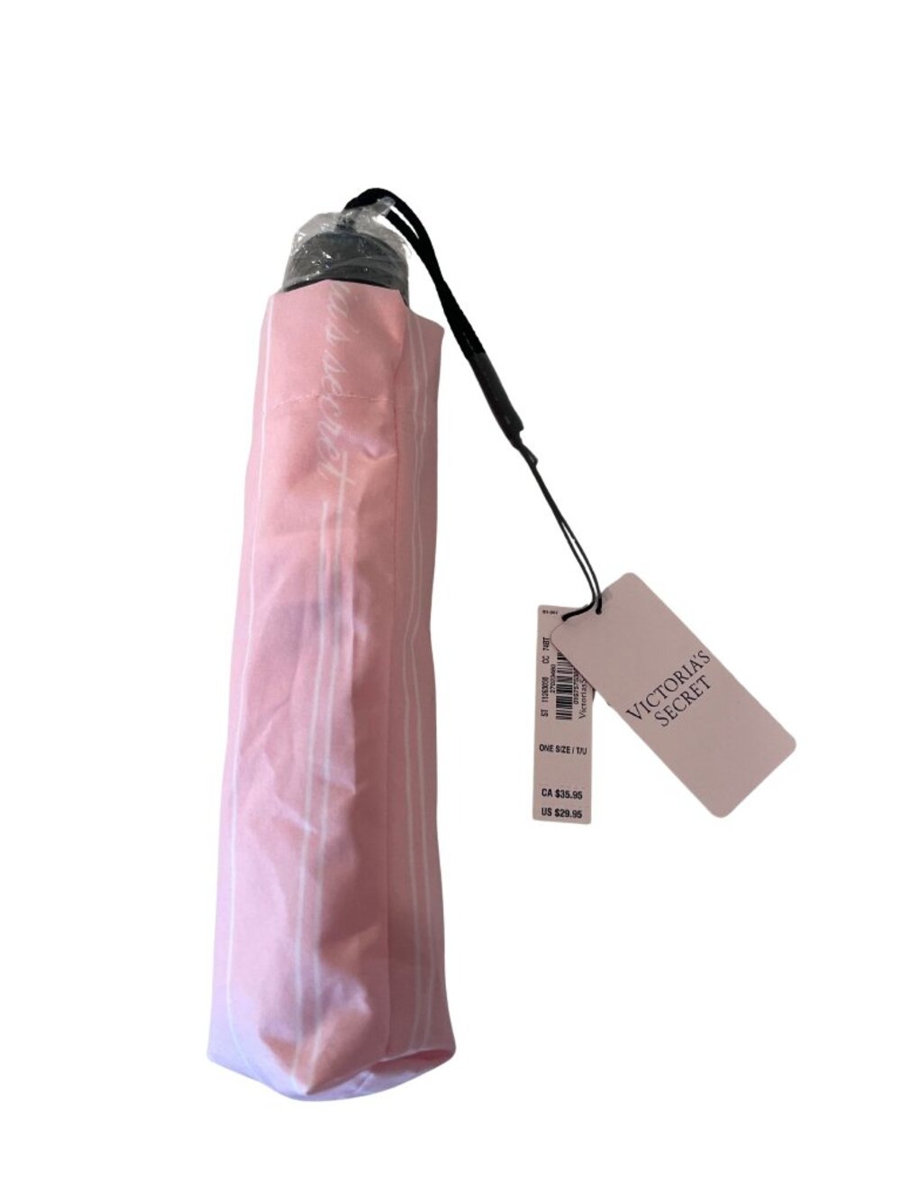 NWT Victoria's Secret VS Compact Logo Pink Umbrella Unopened